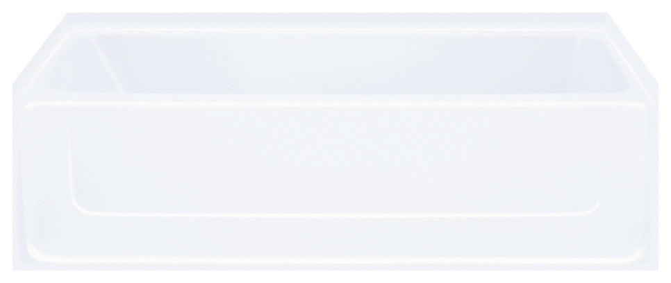Sterling All Pro 60.25"x30.5"x15" Vikrell Right-Hand Bath, White