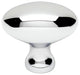 Alno, Cabinet Knob, Polished Chrome, 1"x1"x1"