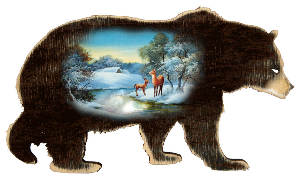 Scenic Black Bear Hanging Ornament
