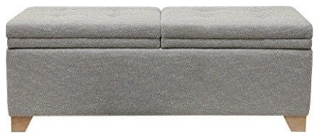 Madison Park Ashcroft Soft Close Storage Bench, Grey