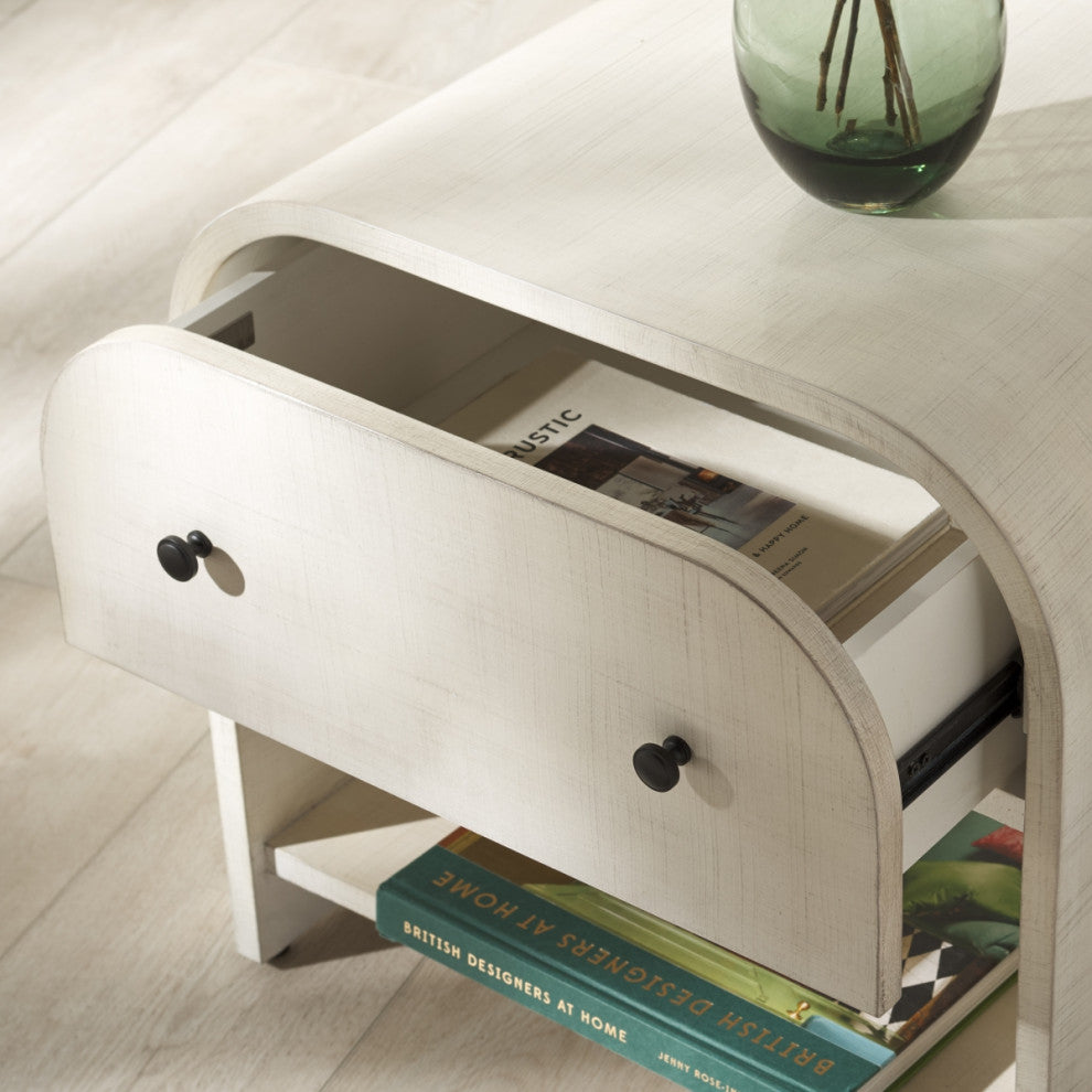 Safavieh Couture Jaqualina 1 Drawer Wood Nightstand, White