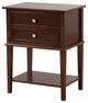Glory Furniture Newton 2 Drawer Nightstand in Cappuccino