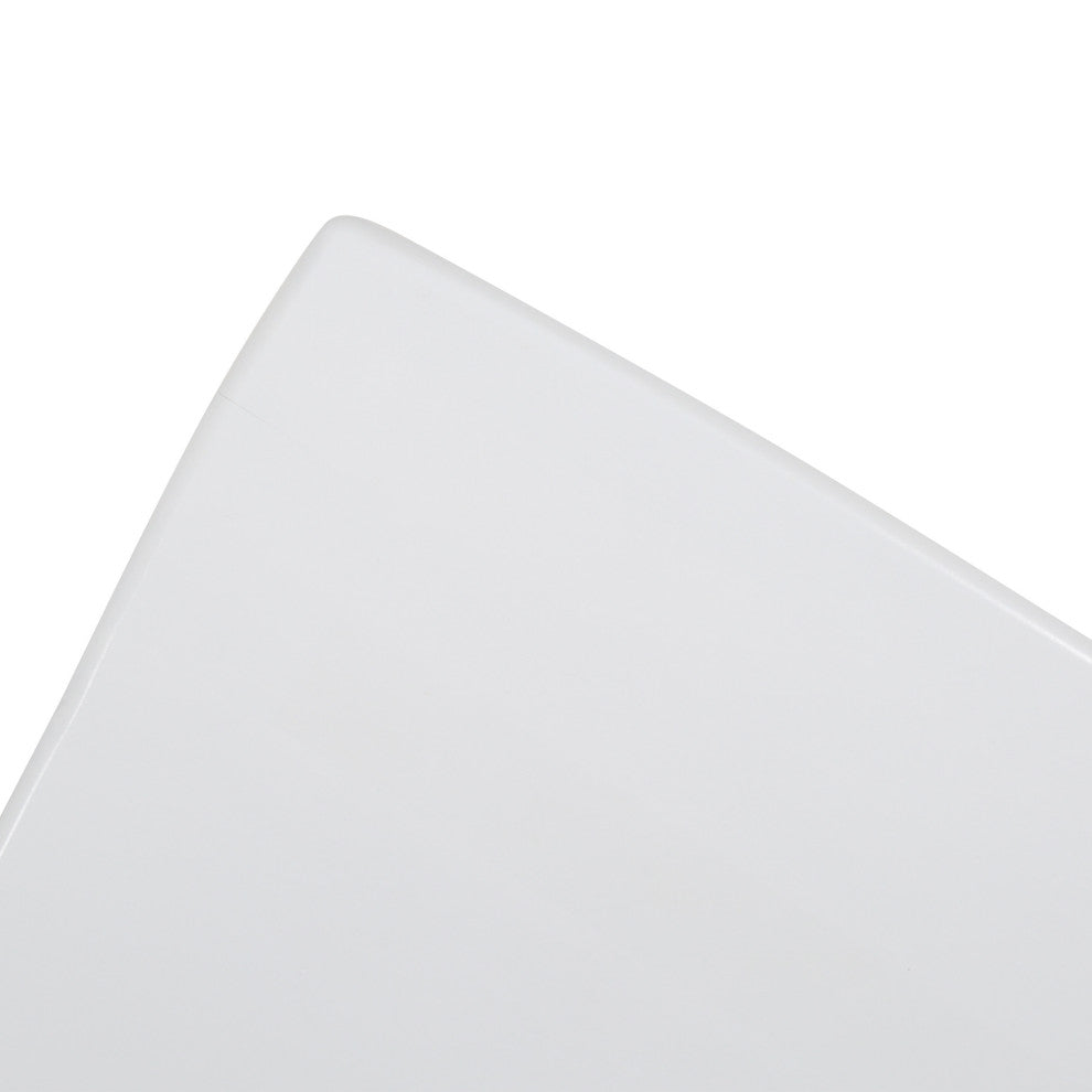 GDF Studio Truda Farmhouse Acacia Wood Dining Chairs, Set of 2, White