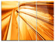 "Fractal 3-D Brown Stripes" Metal Wall Art, 3 Panels, 36"x28"