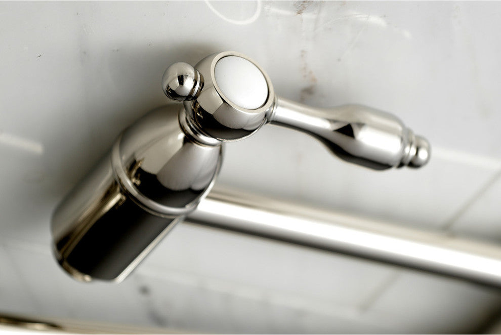 Kingston Brass Wall Mount Pot Filler Kitchen Faucet, Polished Nickel