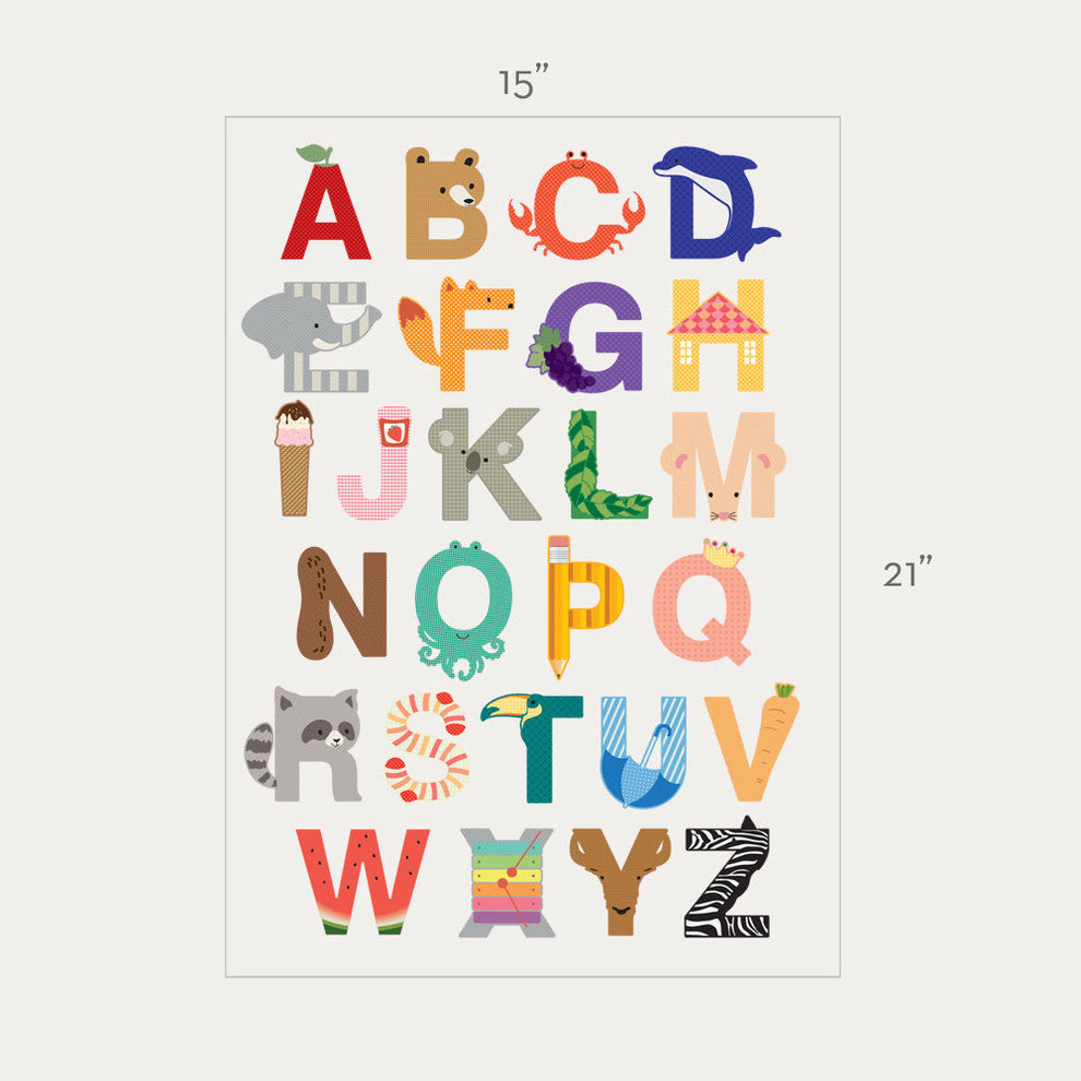 Alphabet Vinyl Wall Sticker, Small