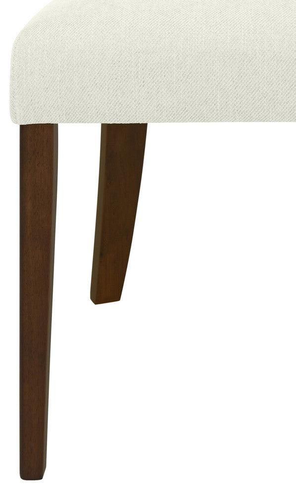 GDF Studio Modern Open Back Dining Chair, Set of 2, Walnut/Beige