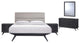 Modway Bedroom Addison 5-Piece Queen Bedroom, Black/Gray