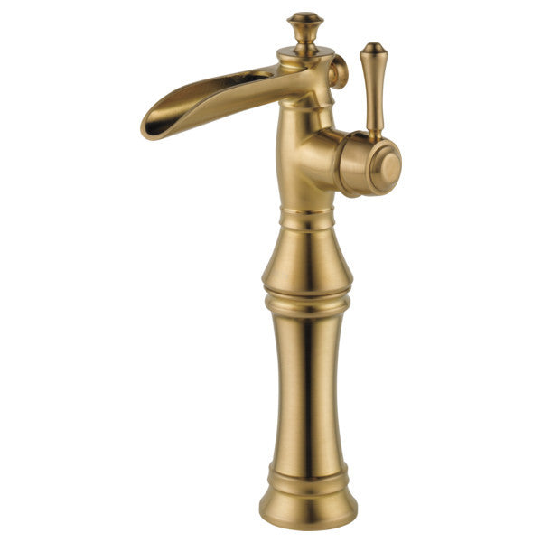 Delta Cassidy Single Handle Channel Vessel Faucet, Champagne Bronze, 798LF-CZ