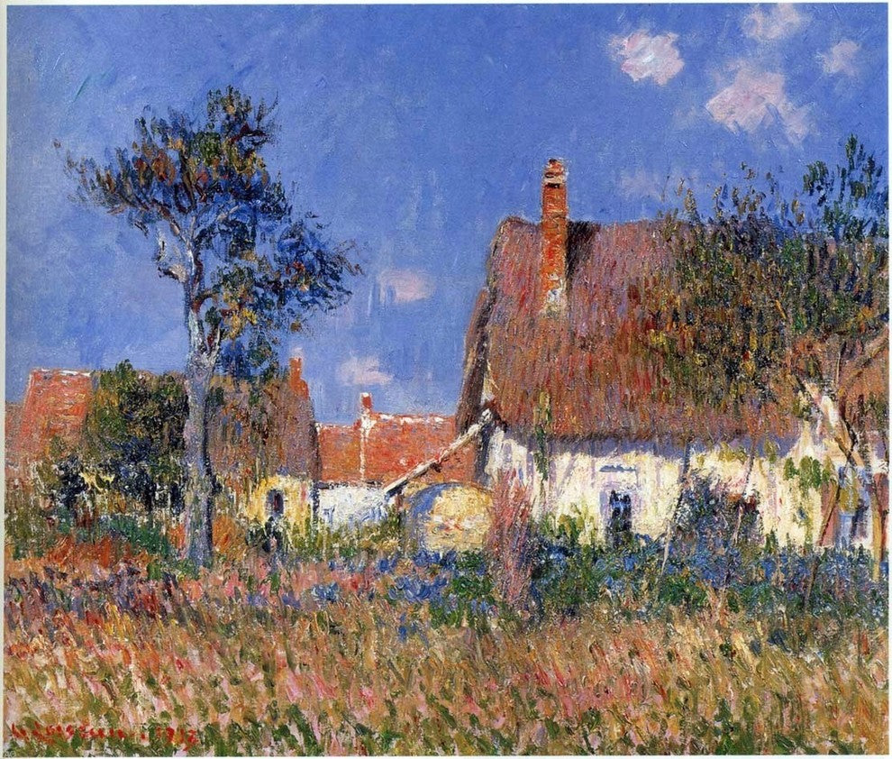 Gustave Loiseau A Houses in Normandy - 20" x 25" Premium Canvas Print