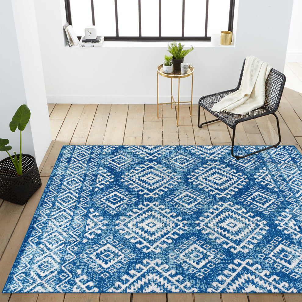 Moroccan HYPE Boho Vintage Tribal Area Rug, 5 X 8