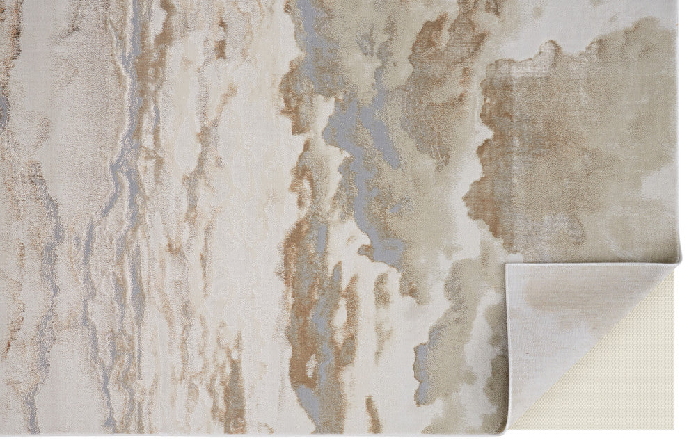 Tripoli R3727 Modern/Casual/Global Area Rug, Beige/Gold, 12'x18'