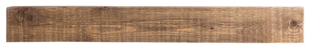 Solid Beam Fireplace Mantel Shelf, Aged Oak, 72"