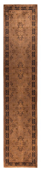 Overdyed One-of-a-Kind Hand-Knotted Area Rug Brown, 2' 7" x 12' 7"