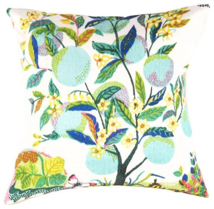 Pasargad Turkish Fine Silk Tropical Pillow 16"