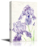 Canvas Wall Art - Vintage Style Purple Flowers