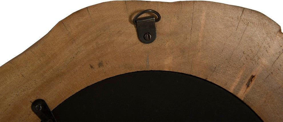 Molten Mirror Wall Art, Poured Aluminum in Wood