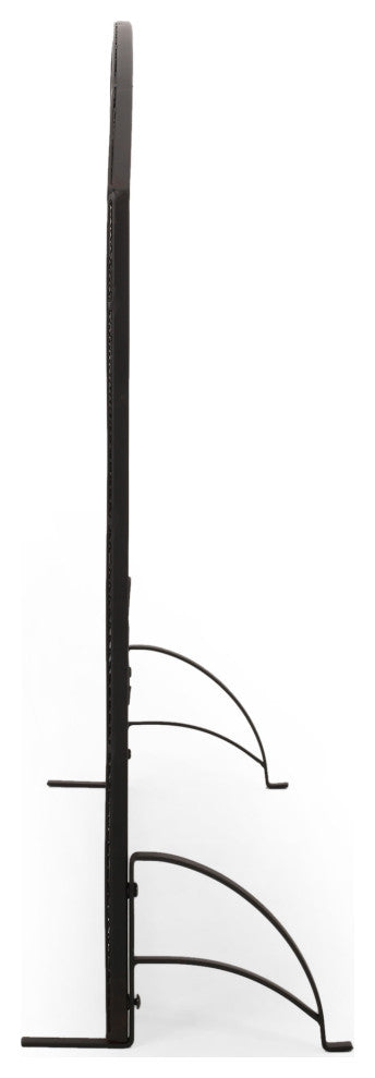 Ella Iron Fireplace Screen, Matte Black