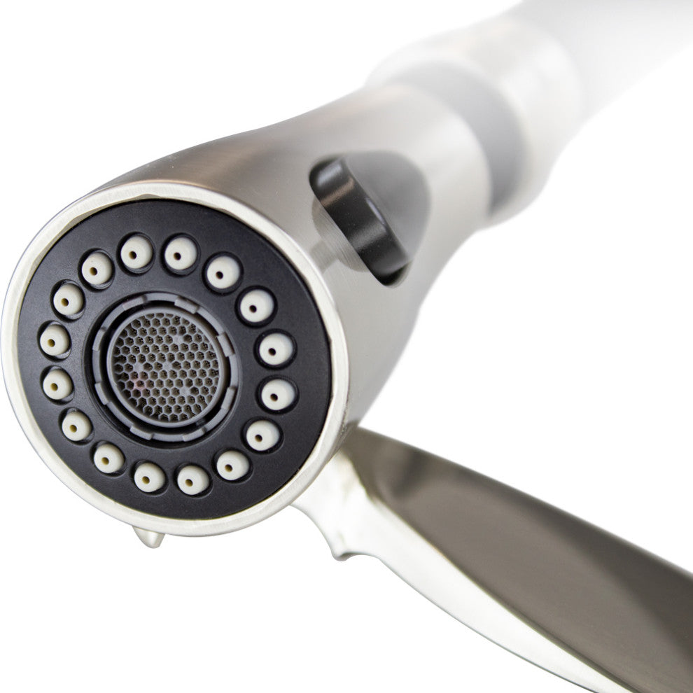 Transolid Organix Pull-Out Kitchen Faucet, Luxe Stainless