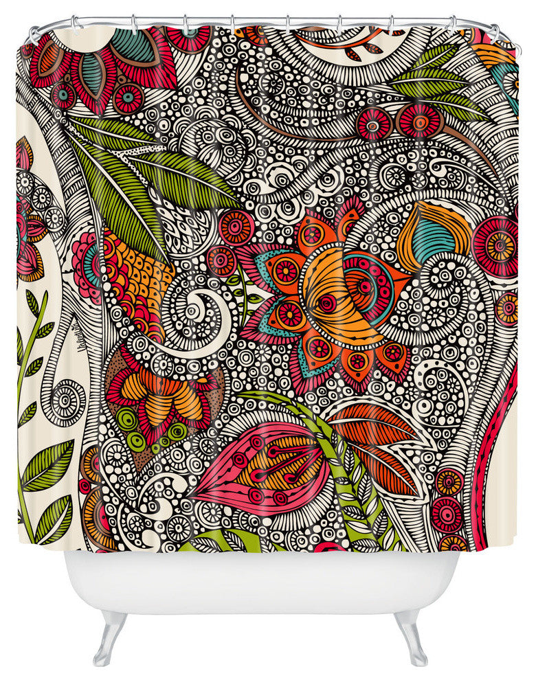 Valentina Ramos Random Flowers Shower Curtain