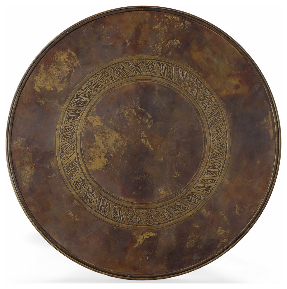 Faux Horn Ebony Chairside Table