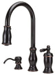 Hanover 1-Handle Pull-Down Kitchen Faucet With Soap Dispenser, Tuscan Bronze