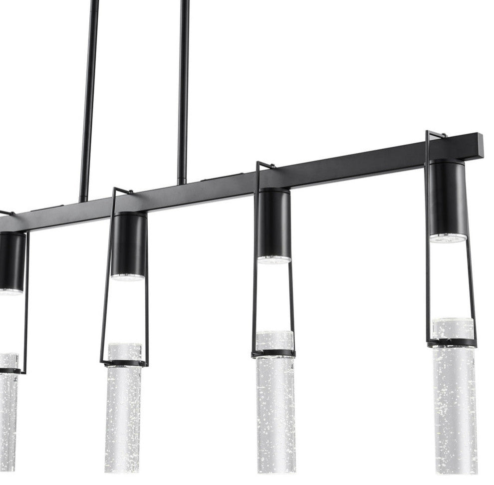 Harmony 5 Acrylic Dimmable LED Chandelier, Matte Black, Smart Dimmer Included