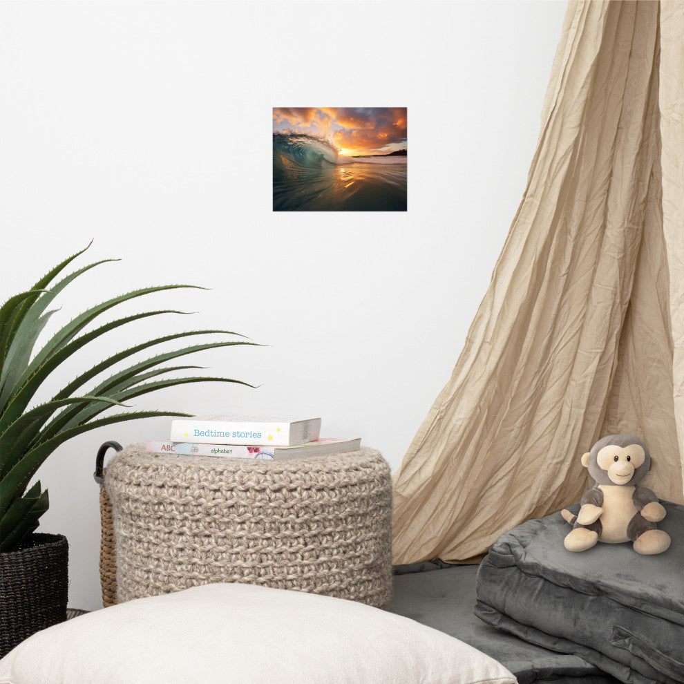 Coastal Art: Ephemeral Whispers Realism Painting Digital Artwork Loose Art Print, 8" X 10"