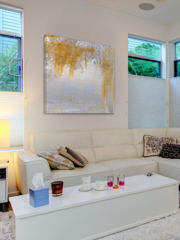 "Analog XI" Painting Print on Canvas by Aryai