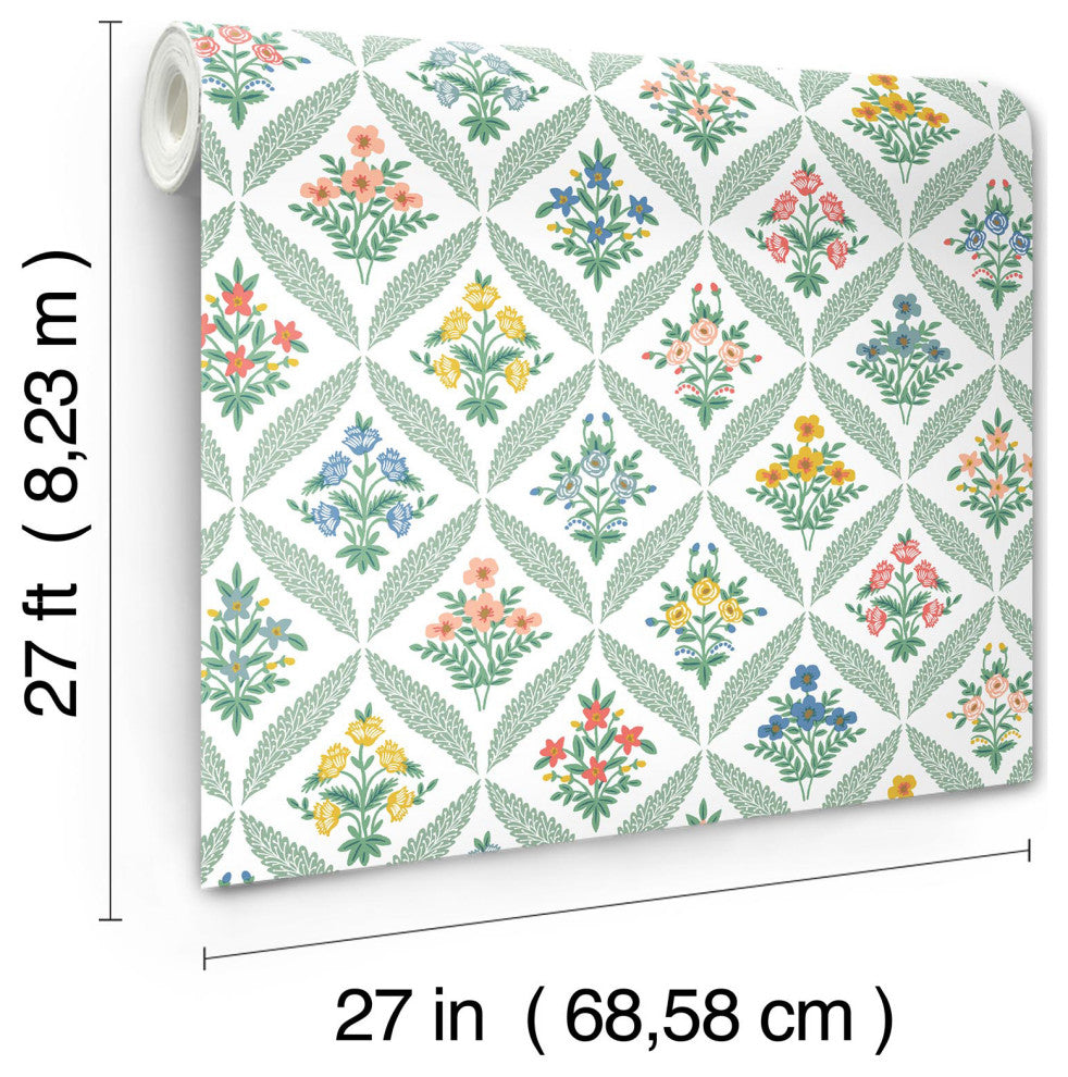 Estee Garden Sage Wallpaper