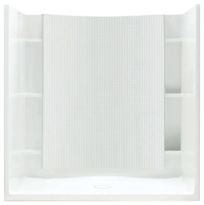 Sterling Alcove 60"x36"x77" Vikrell Center Shower Kit, White