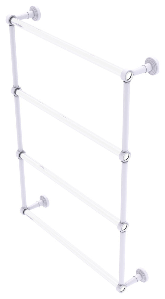 Pacific Beach 4 Tier 24" Ladder Towel Bar, Matte White