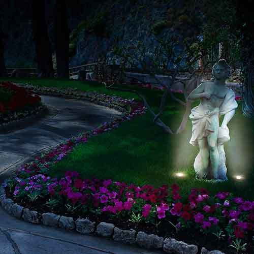 12V Composite Ground Well Light With Open Face Cover, Satin Nickel