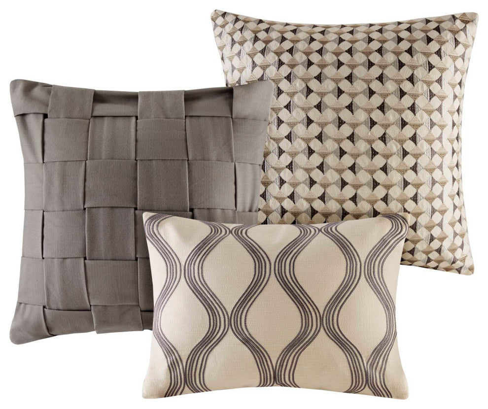 Madison Park Signature Shades of Grey Comforter Set, Grey King