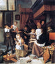 Jan Steen the Feast of St Nicholas Premium Canvas Print