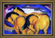 Franz Marc The Little Yellow Horses - 16" x 24" Framed Premium Canvas Print