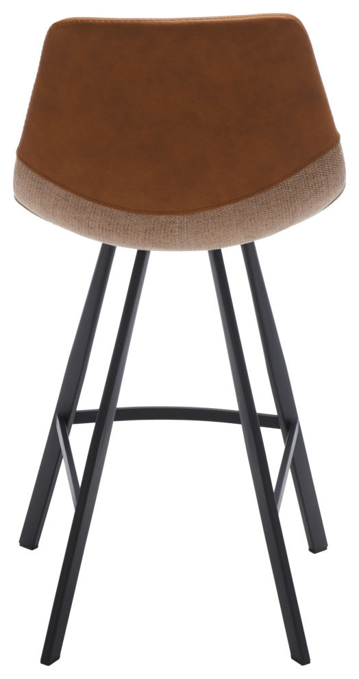 Safavieh Granger Counter Stool, Cognac/Black