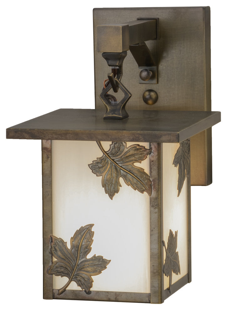 6 5"W Hyde Park Maple Leaf Hanging Wall Sconce