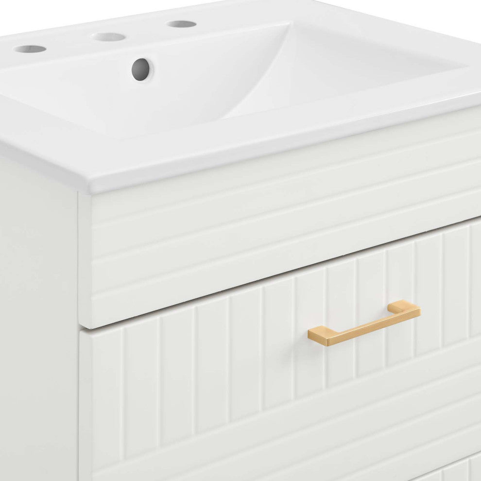 Daybreak 24" Bathroom Vanity, White White