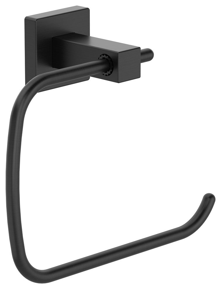 Duro Hand Towel Ring with Mounting Hardware, Matte Black