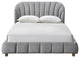 Safavieh Couture Tillie Channel Tufted Bed, Dark Grey/Walnut, Queen