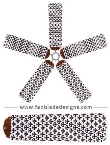 Fleur-de-Lis Fan Blade Covers, Set of 5