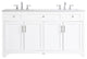 60" Double Bathroom Vanity, White