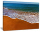 "Summer Beach With White Waves" Modern Beach Canvas Art Print, 40"x30"