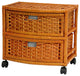 16" Natural Fiber Occasional Chest of Drawers, Honey