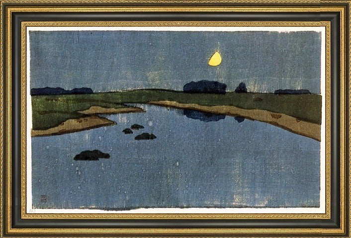 Arthur Wesley Dow Marsh Creek Framed Premium Canvas Print, 16"x24"