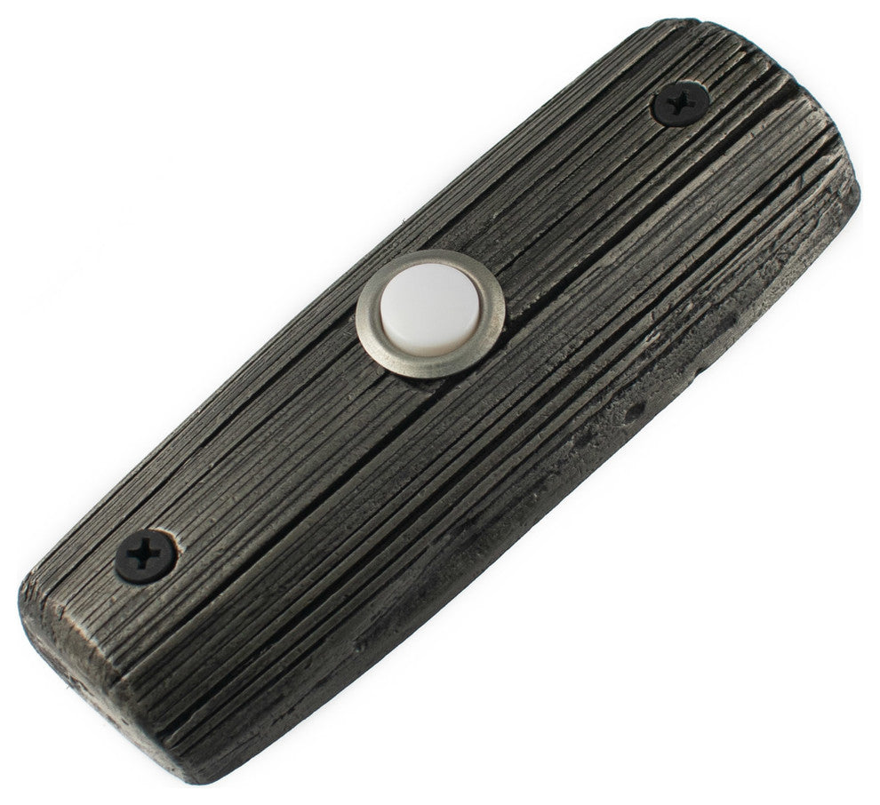 Yucca Doorbell, Handmade Luxury Hardware, Vintage Pewter