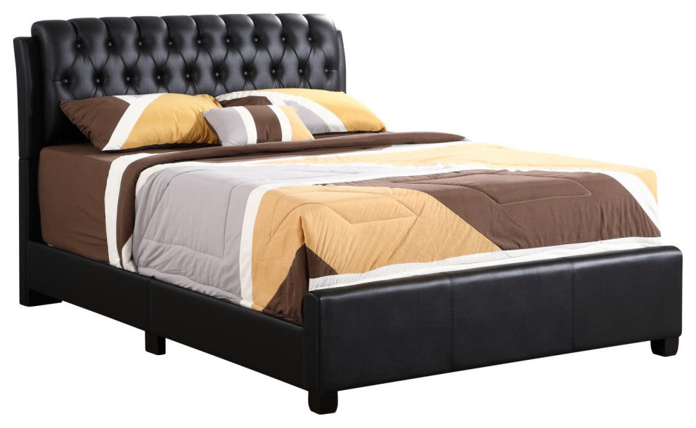 Bed, Black, Queen