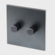 Double Rotary Wall Dimmer, Graphite