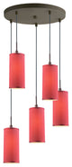 Stevens Multi-Light Pendant Cluster, Bronze, Maroon